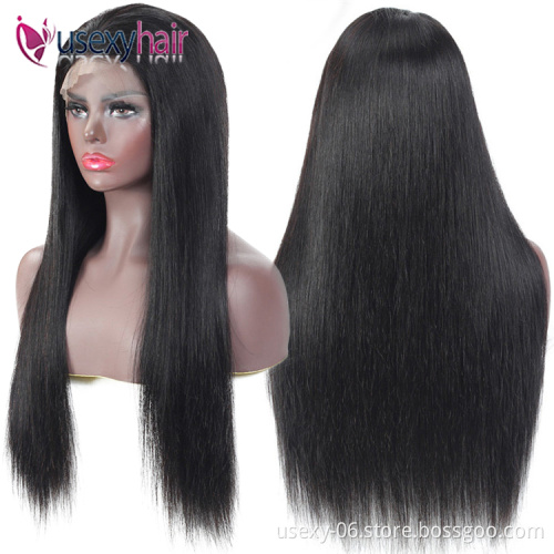 Cuticle aligned hair frontal lace wigs 100% virgin human hair lacefront wig 250 density transparent hd full lace human hair wigs
